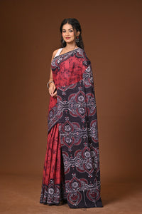Cotton Hand Batik Saree