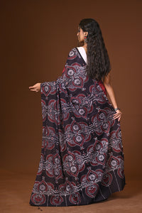 Cotton Hand Batik Saree
