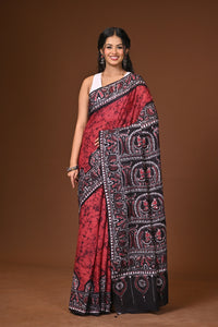 Cotton Hand Batik Saree
