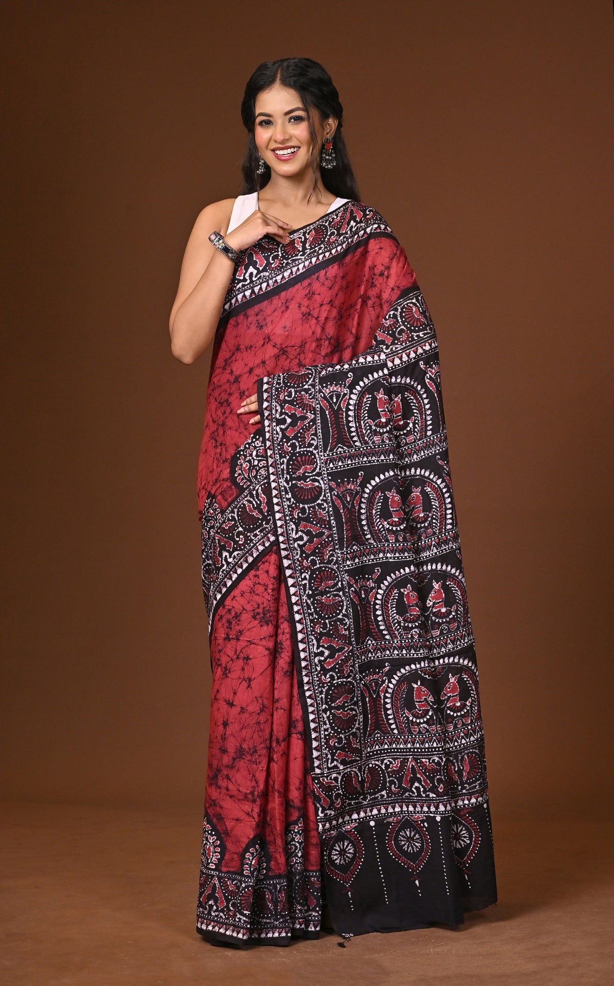 Cotton Hand Batik Saree