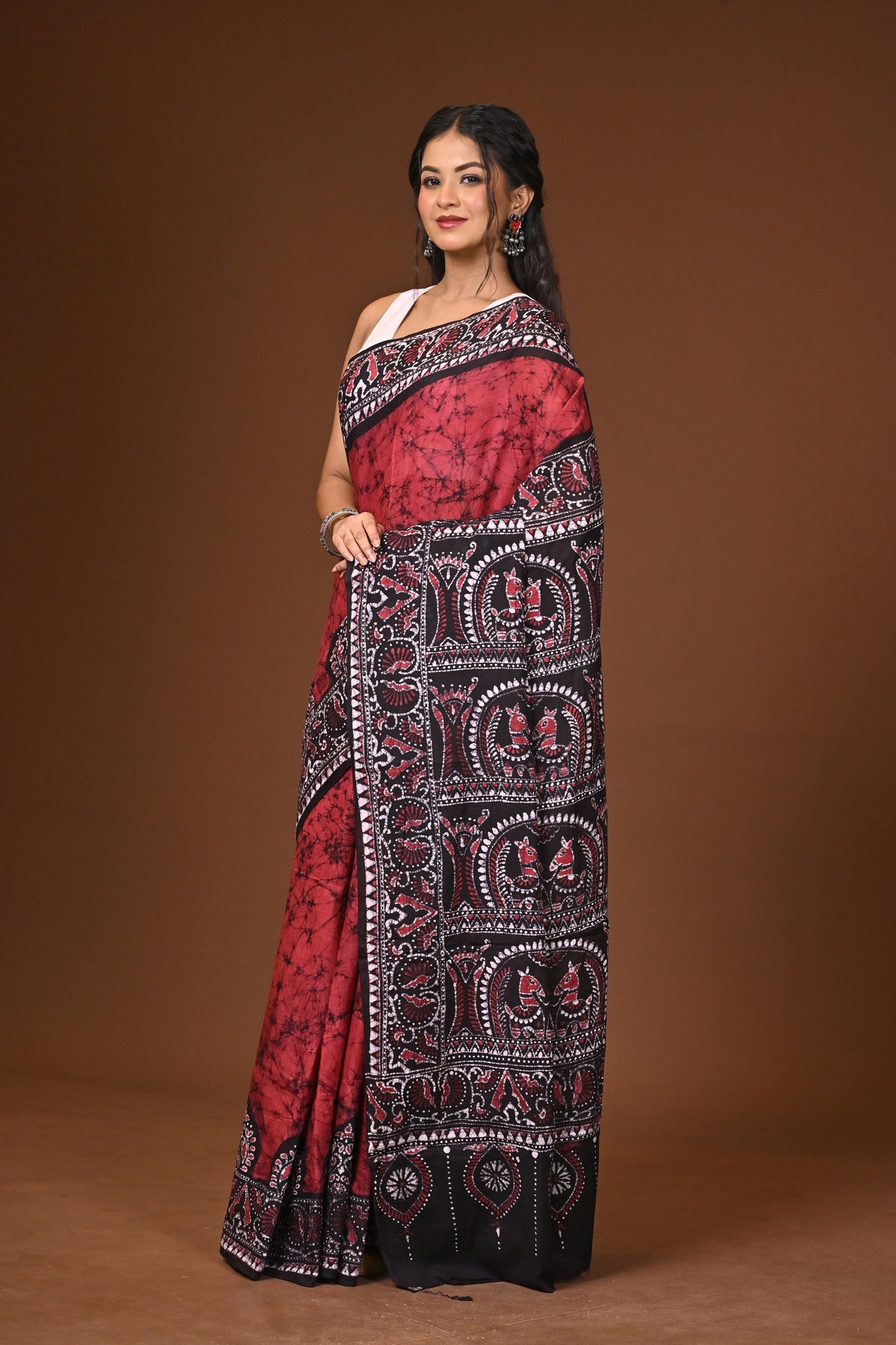 Cotton Hand Batik Saree