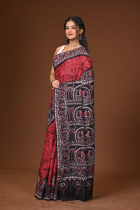 Cotton Hand Batik Saree
