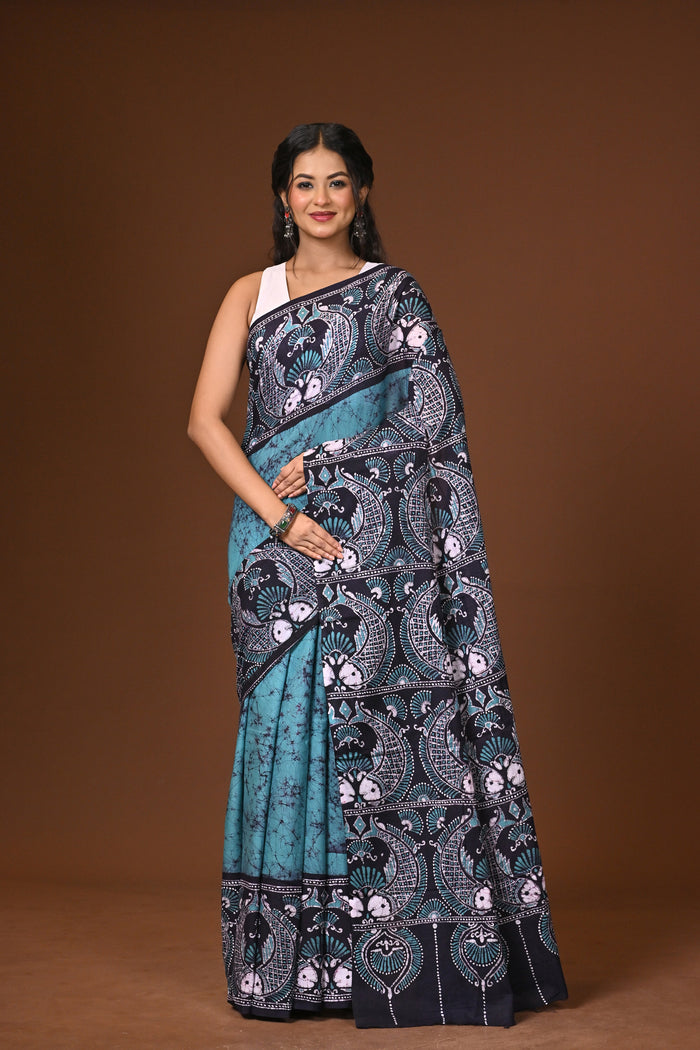 Hand Batik Cotton Saree