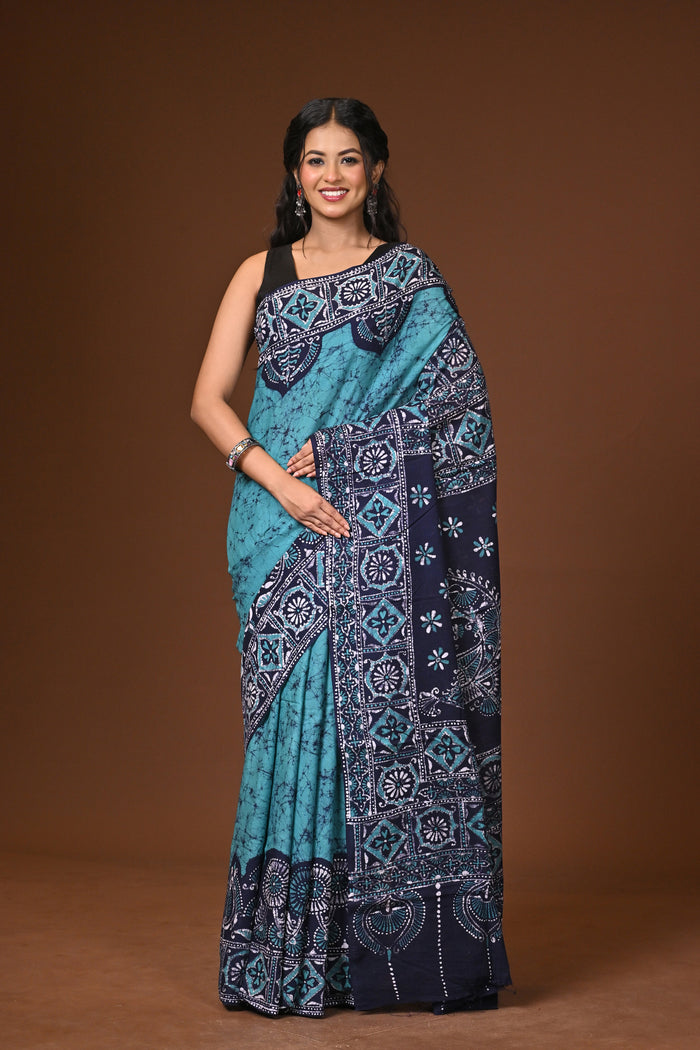 Hand Batik Cotton Saree