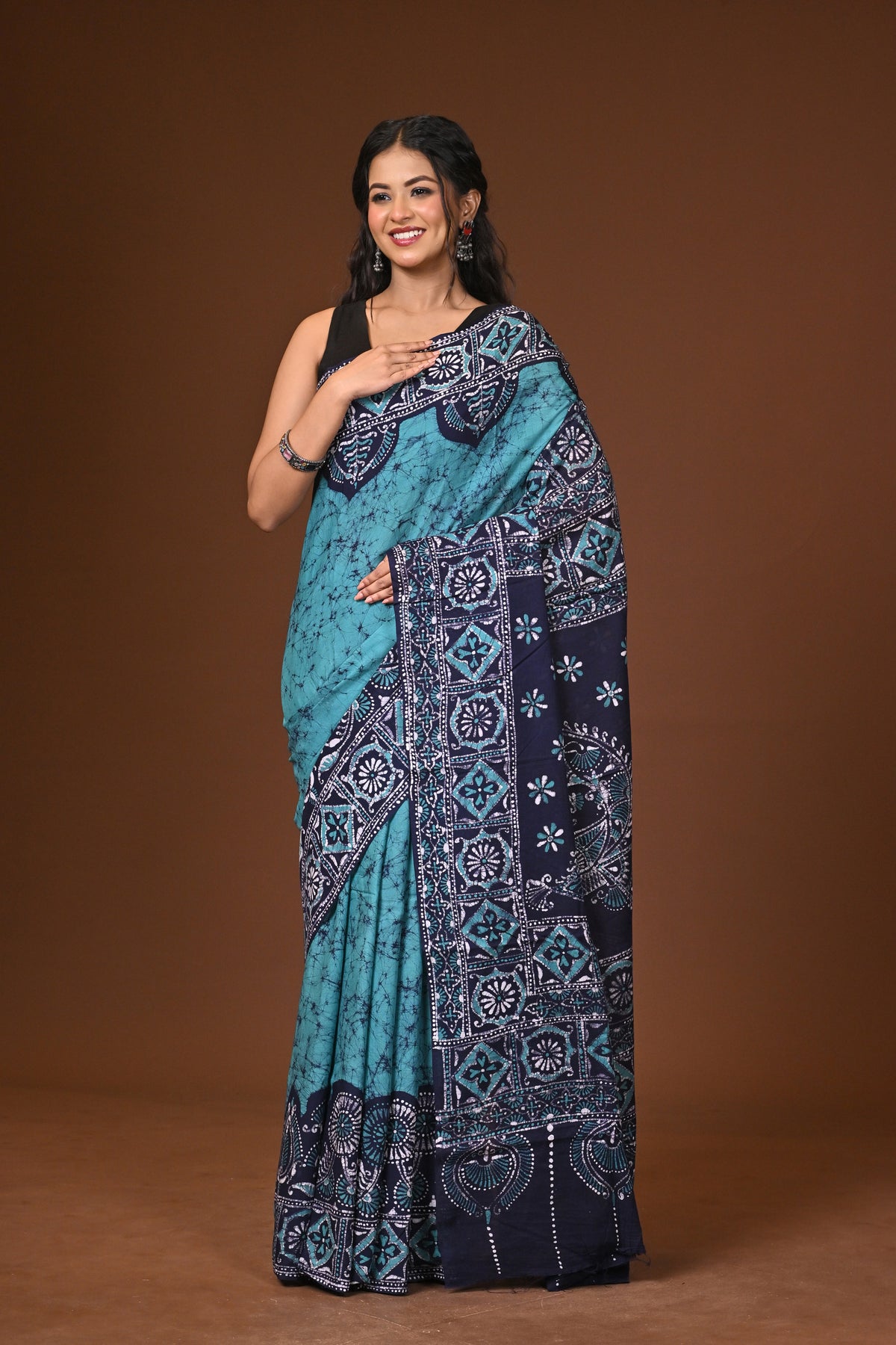 Cotton Hand Batik Saree