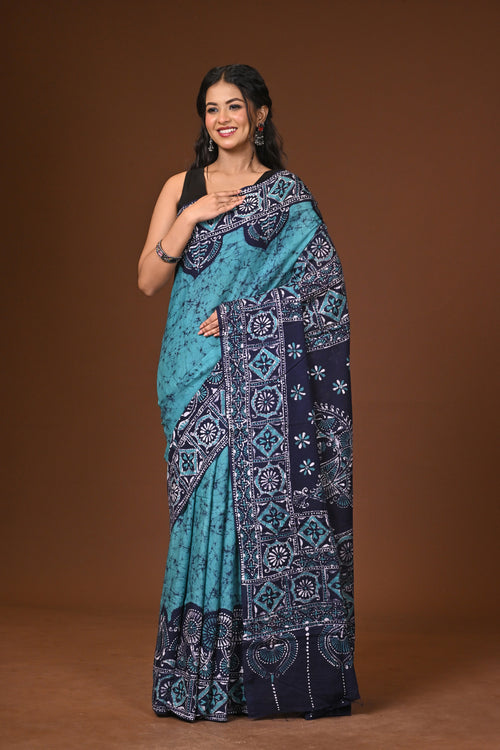 Hand Batik Cotton Saree