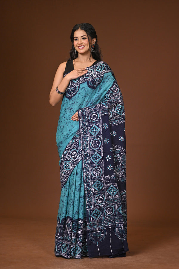 Hand Batik Cotton Saree
