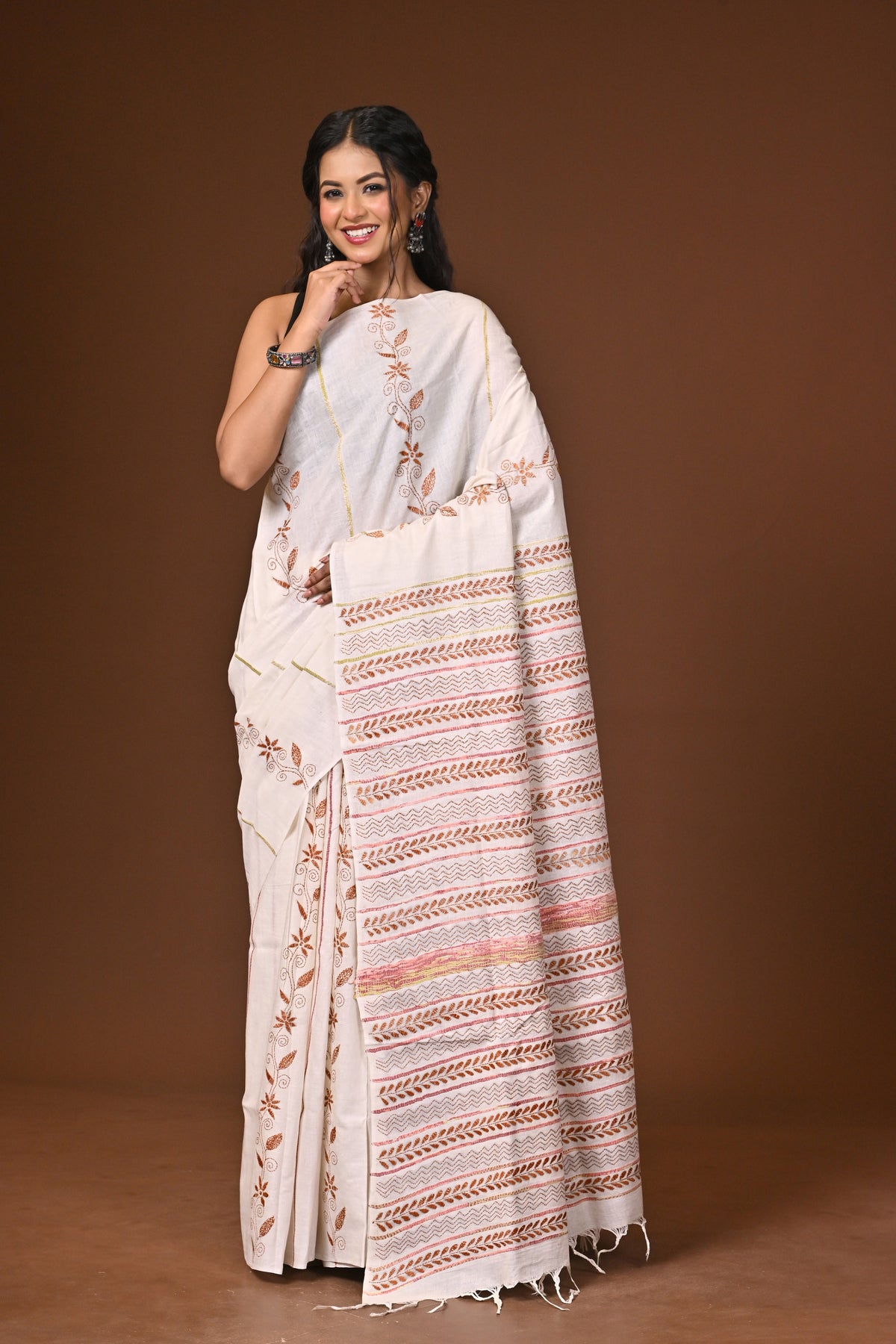 Cotton Khesh Kantha Saree
