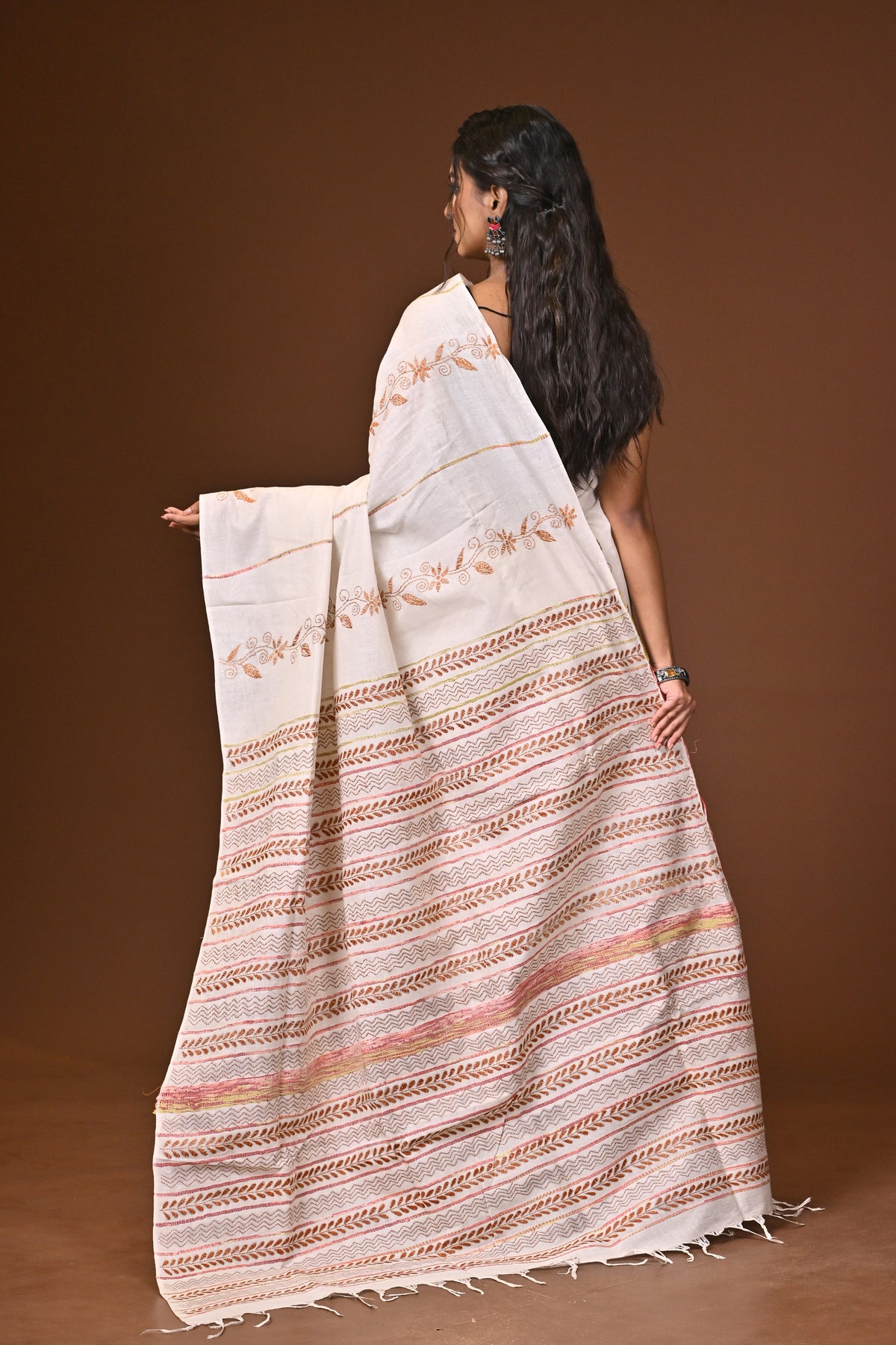 Cotton Khesh Kantha Saree