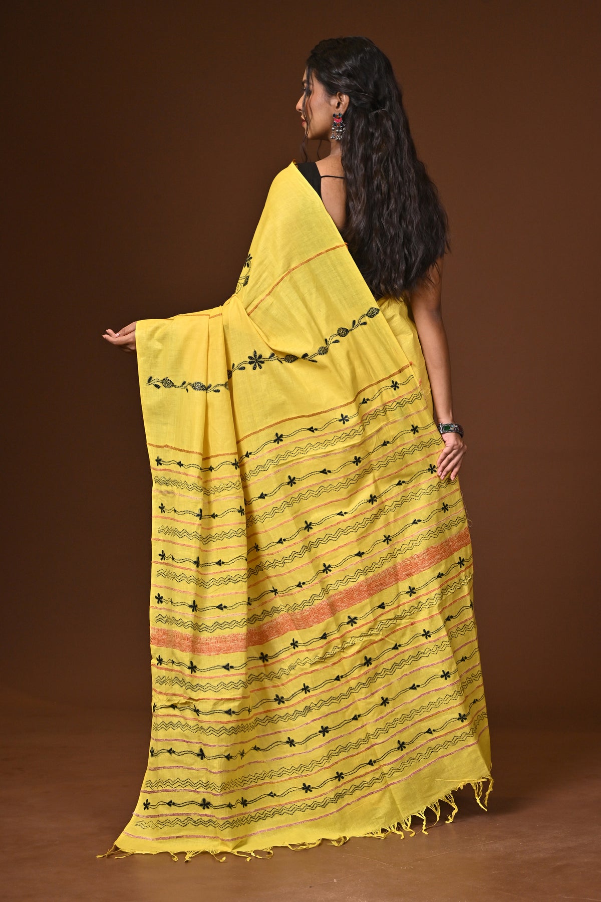 Cotton Khesh Kantha Saree