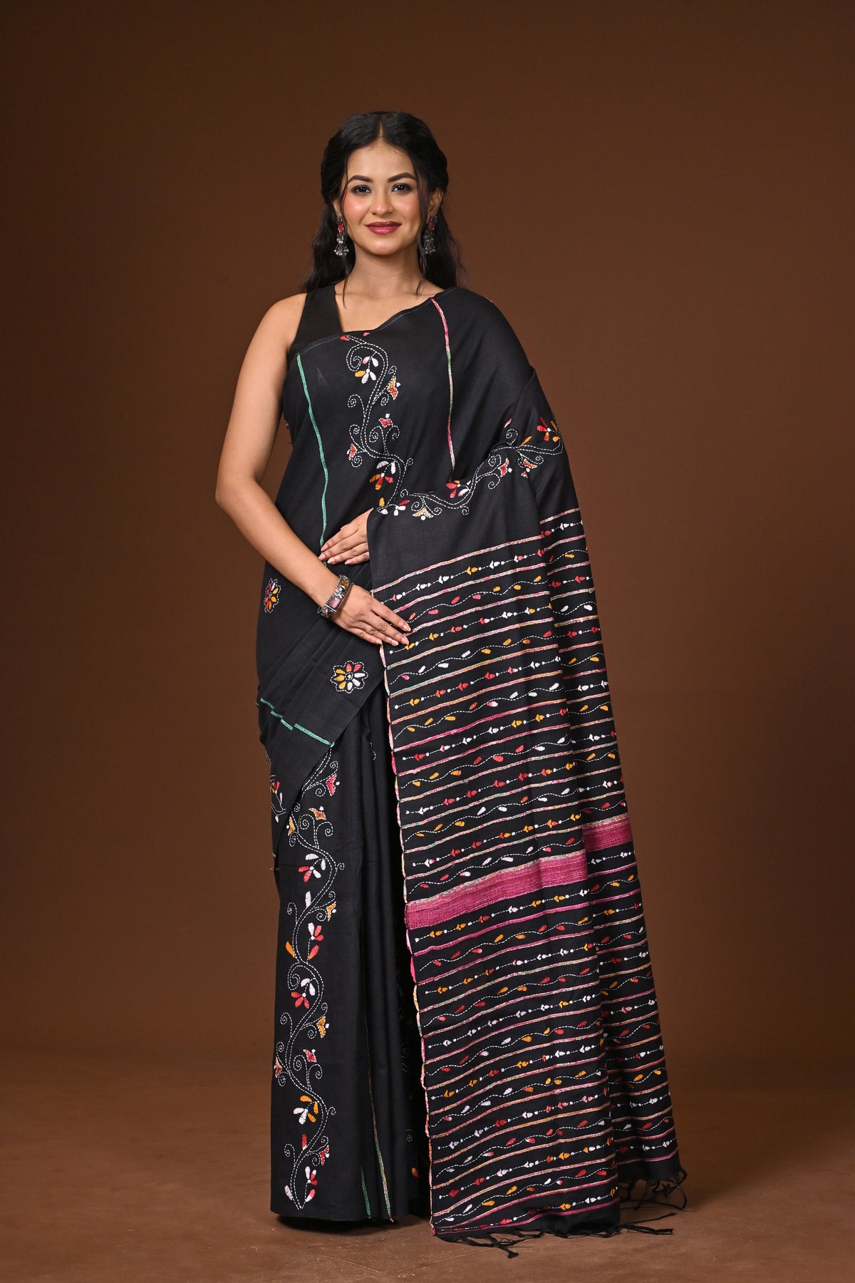 Cotton Khesh Kantha Saree