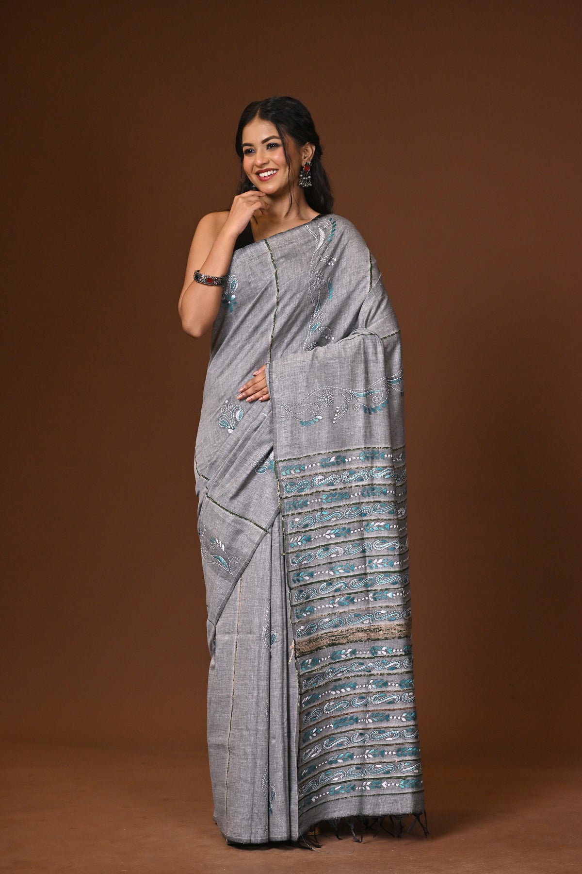 Cotton Khesh Kantha Saree
