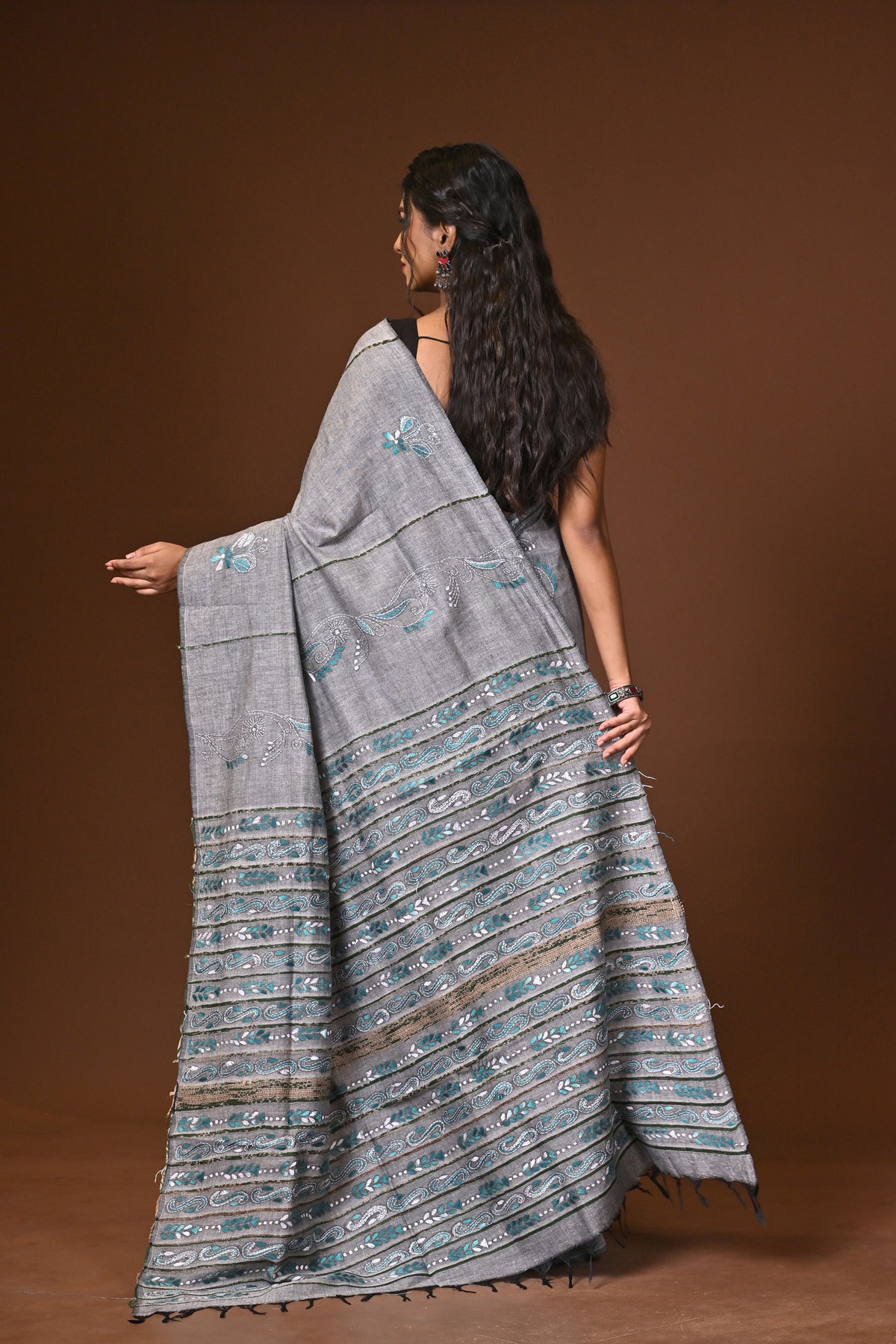 Cotton Khesh Kantha Saree