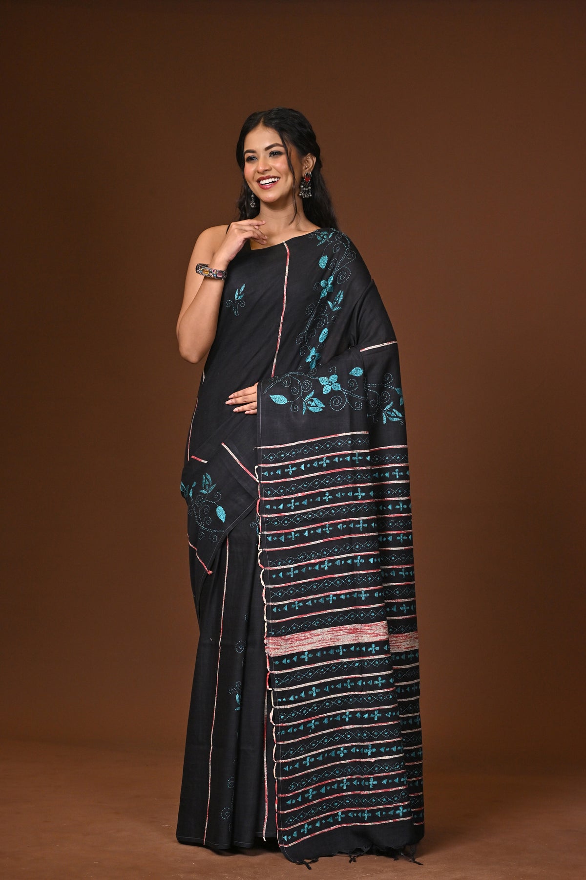 Cotton Khesh Kantha Saree