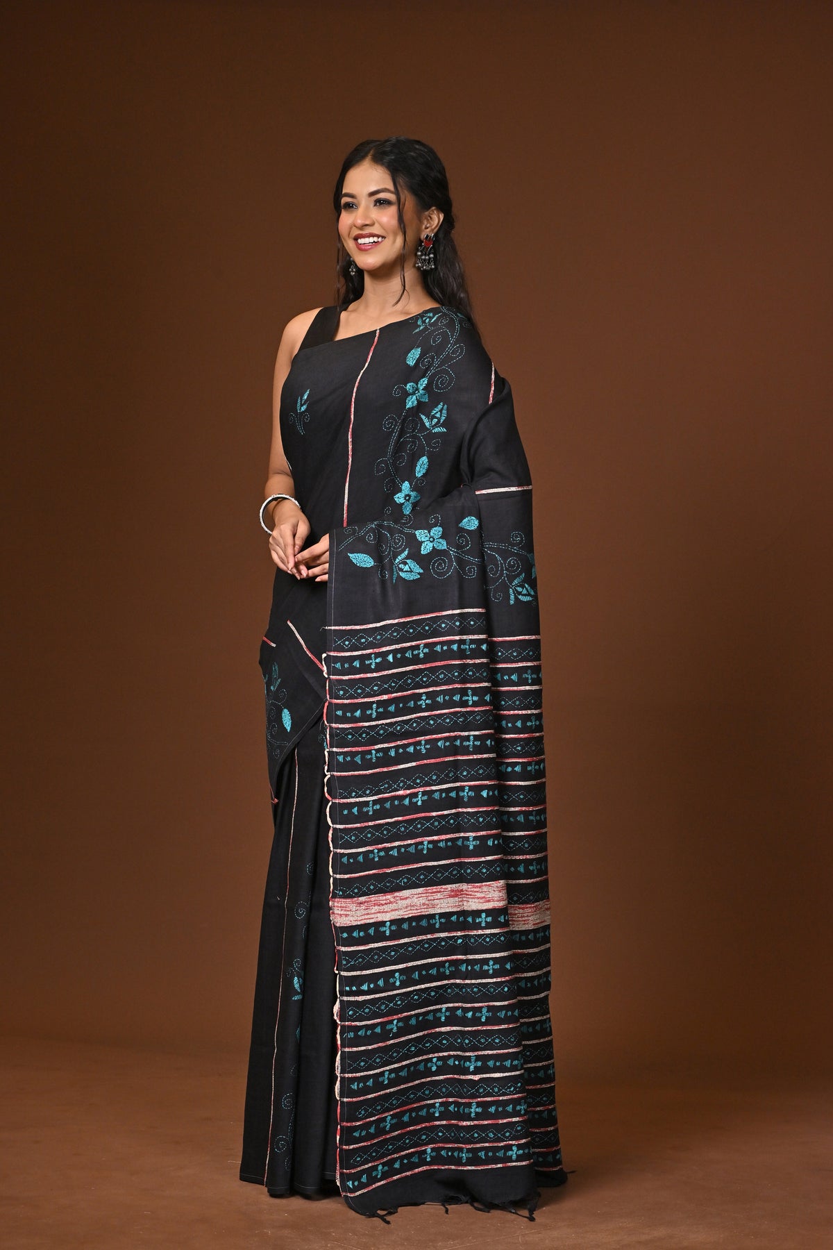 Cotton Khesh Kantha Saree