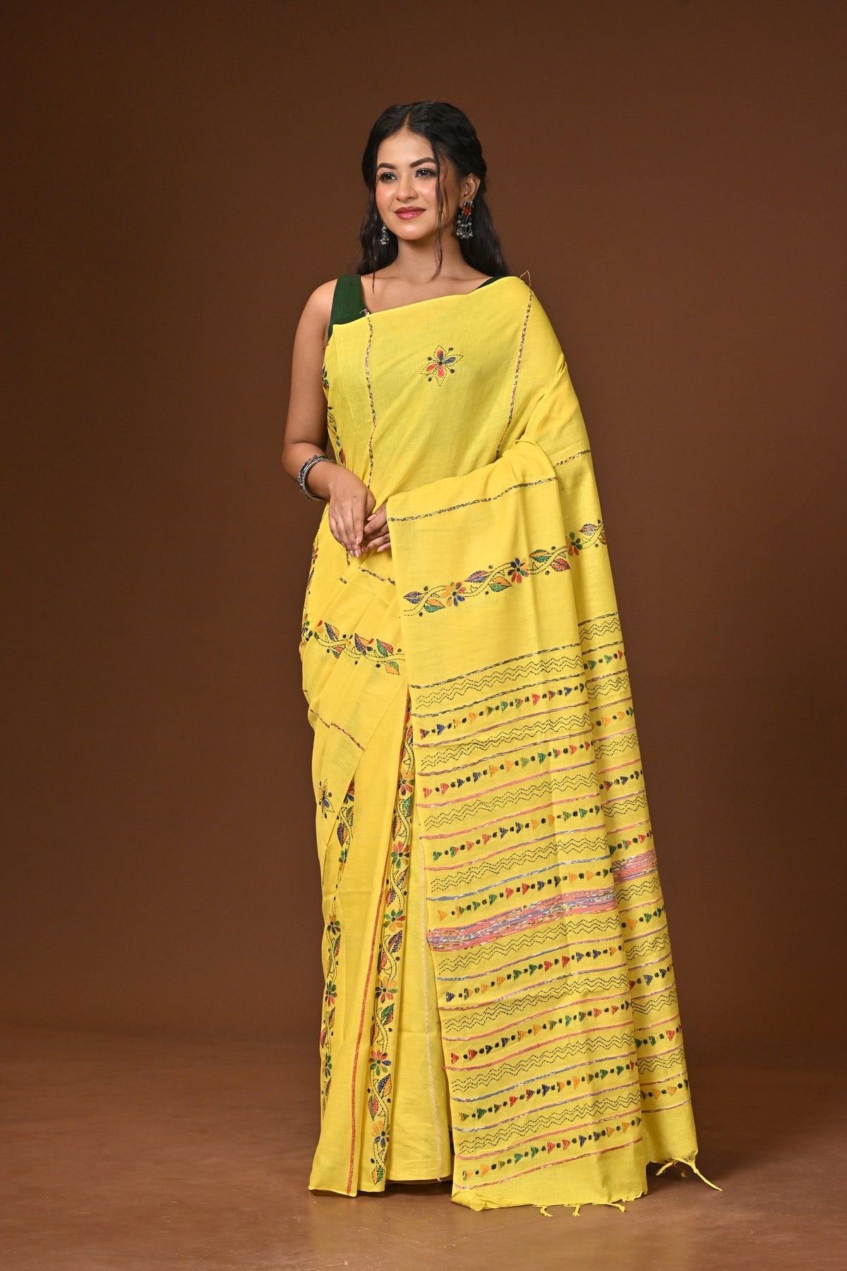 Cotton Khesh Kantha Saree