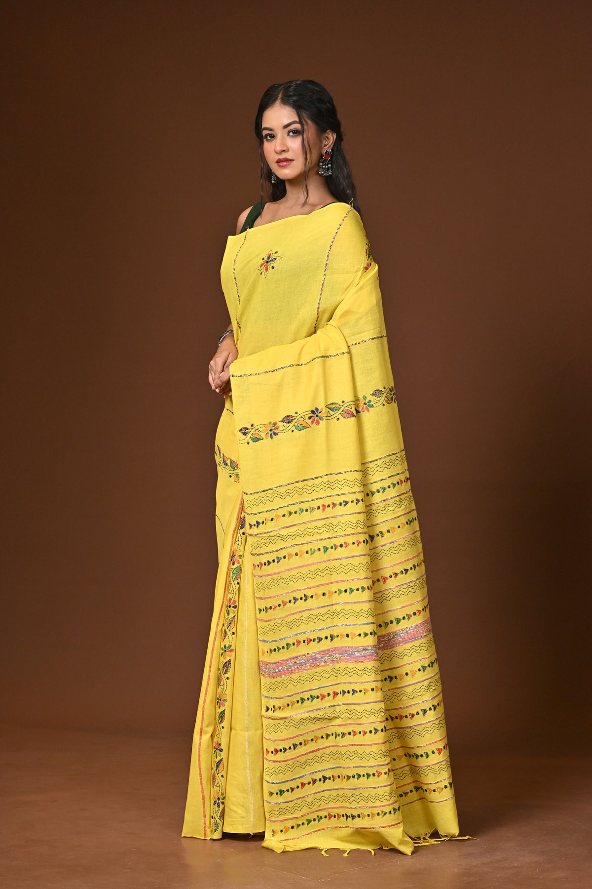 Cotton Khesh Kantha Saree