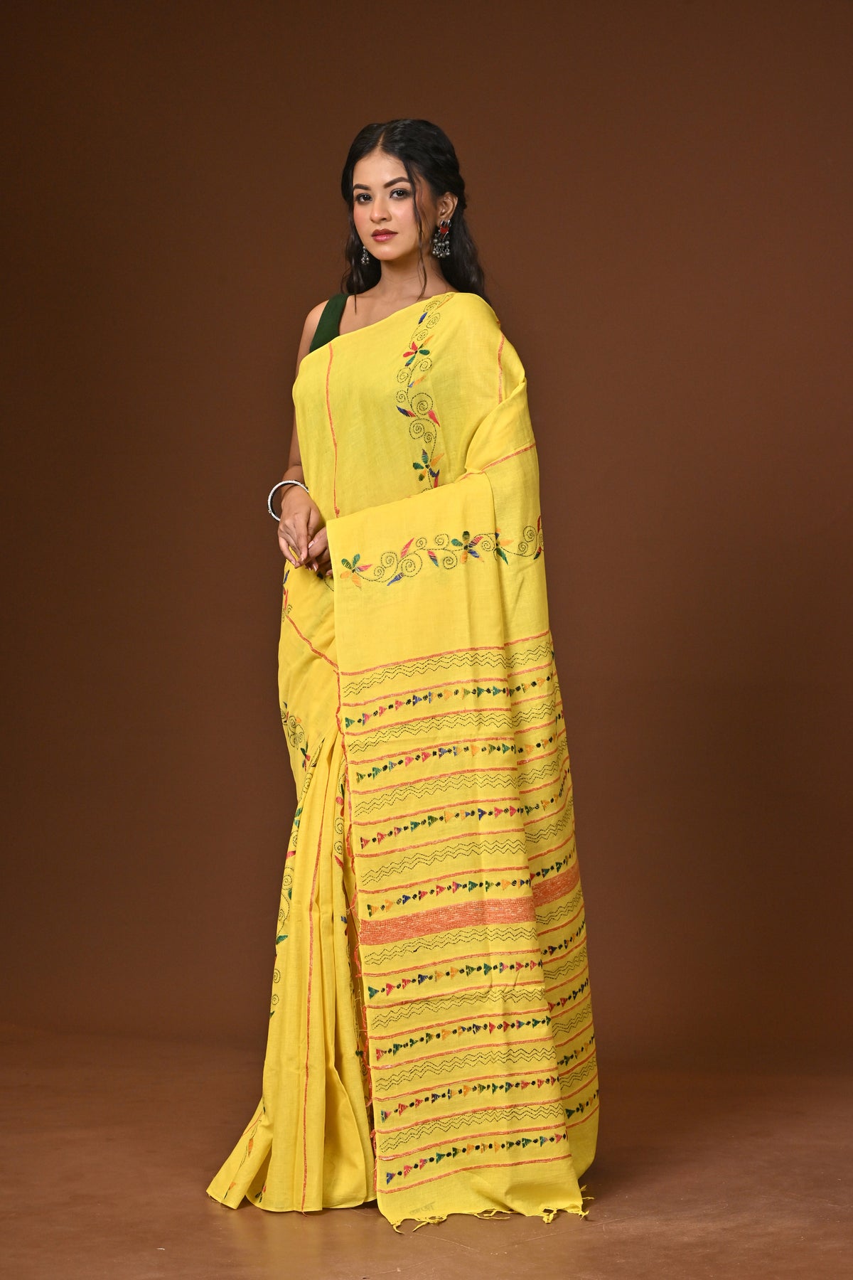 Cotton Khesh Kantha Saree