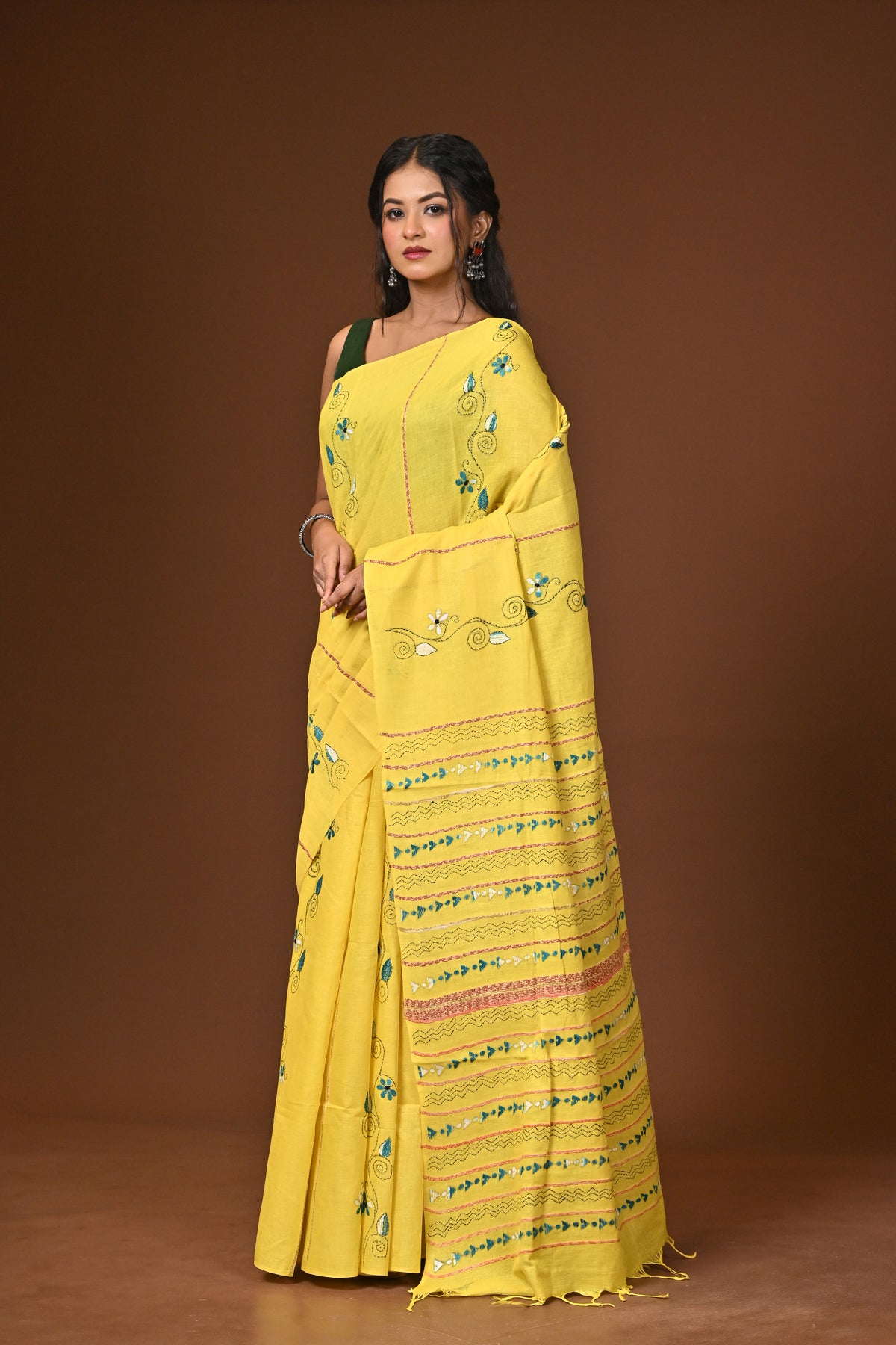 Cotton Khesh Kantha Saree