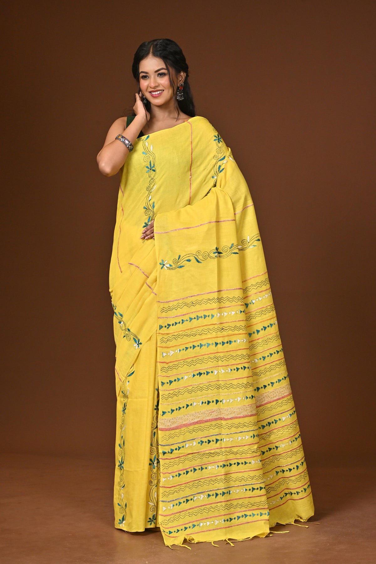 Cotton Khesh Kantha Saree
