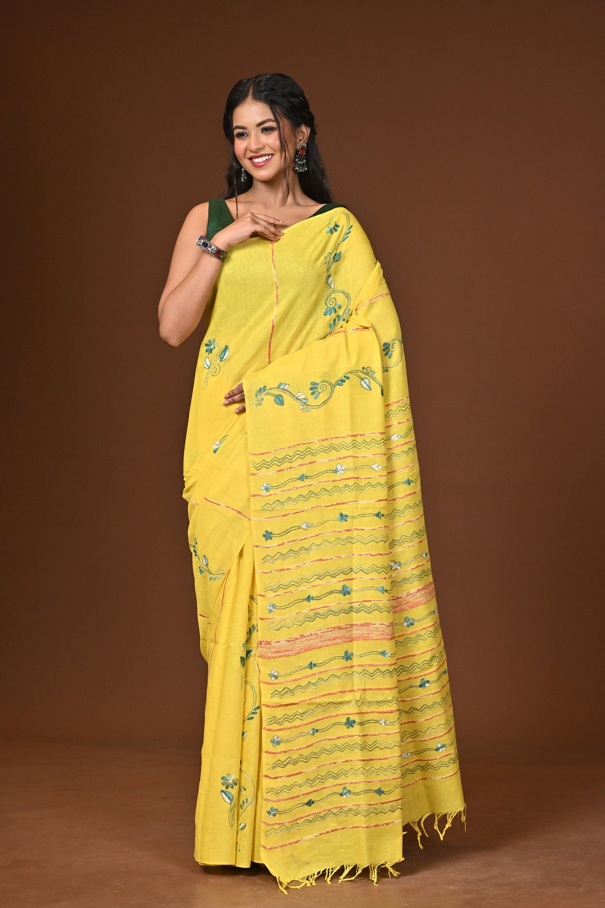 Cotton Khesh Kantha Saree