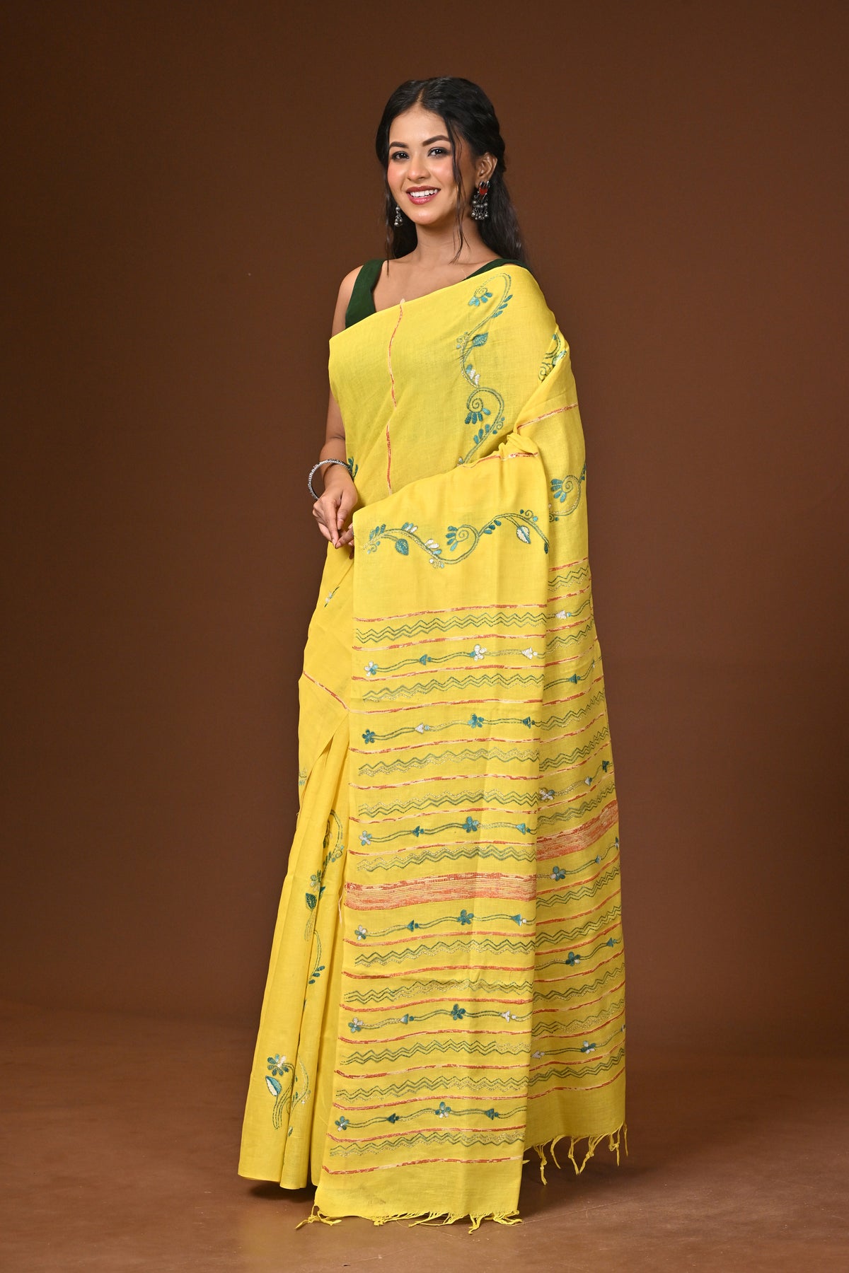 Cotton Khesh Kantha Saree