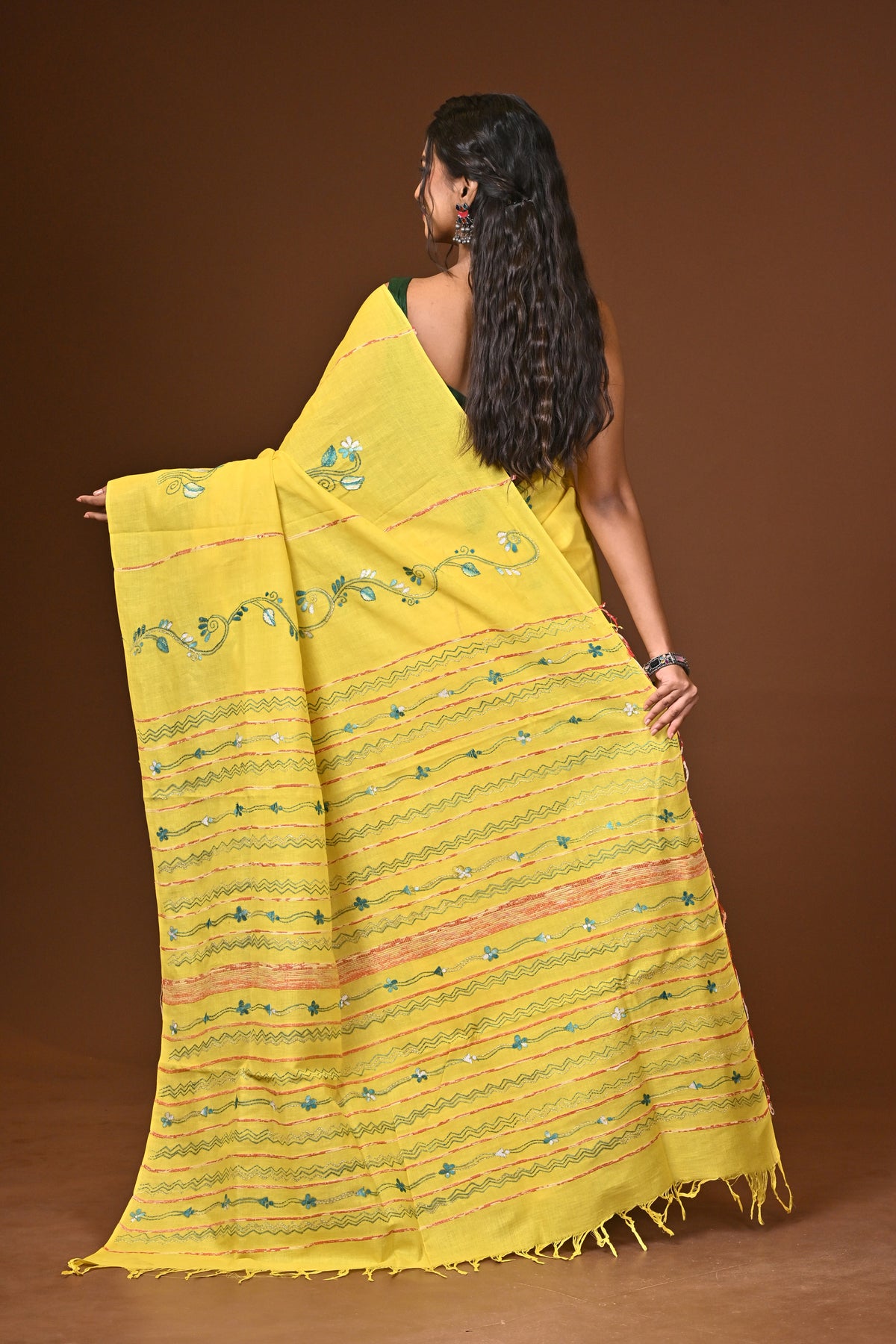 Cotton Khesh Kantha Saree