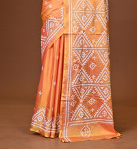 Blended Silk Kantha Stitch Saree Mustard Yellow