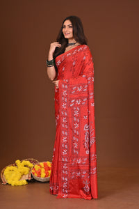 AGUNREKHA BLENDED SILK KANTHA SAREE