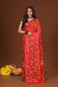 ASHAPURI BLENDED SILK KANTHA SAREE