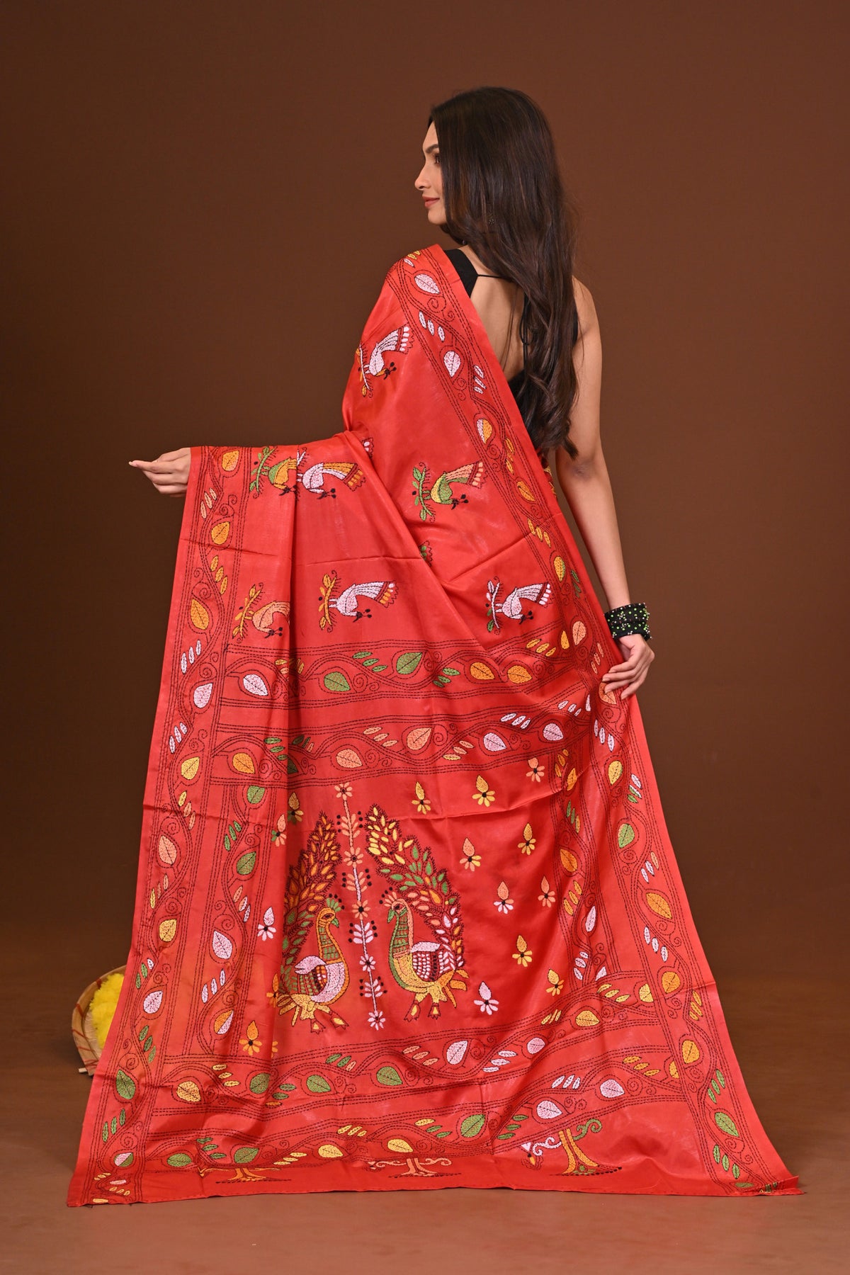 ASHAPURI BLENDED SILK KANTHA SAREE