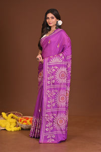 AMODINI  BLENDED SILK KANTHA SAREE