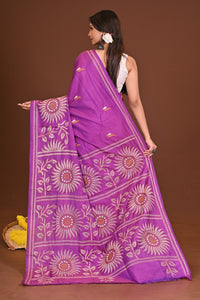 AMODINI  BLENDED SILK KANTHA SAREE