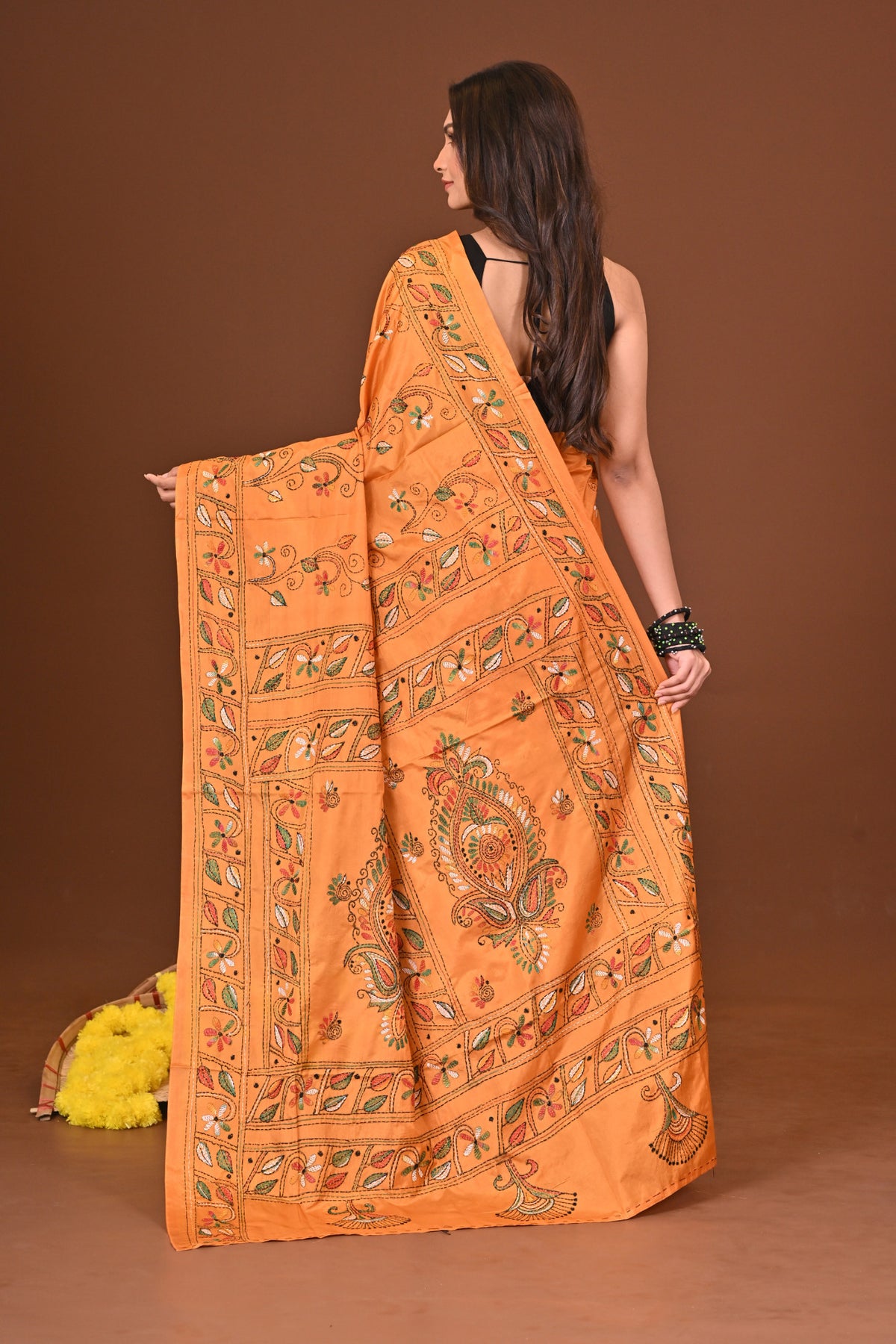 AMRAPALI BLENDED SILK KANTHA SAREE