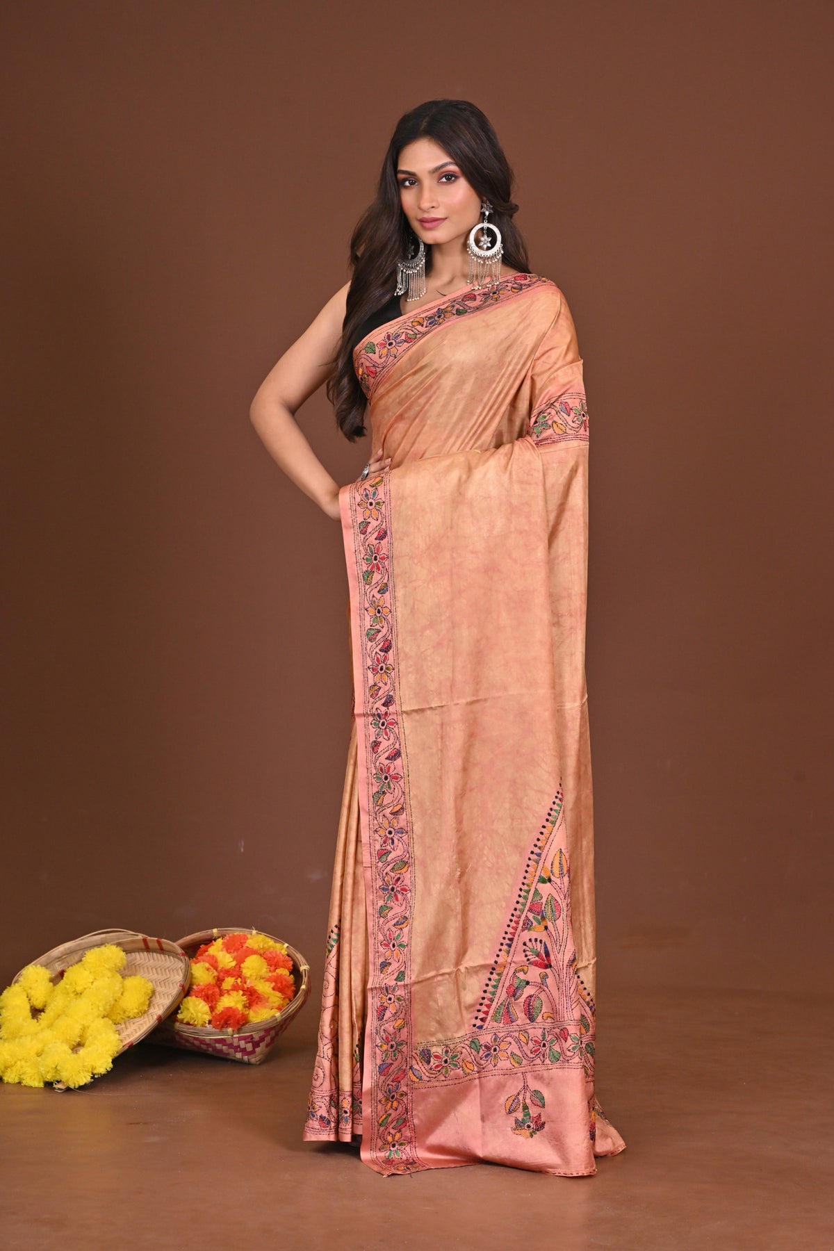 LAKSHMI BLENDED SILK KANTHA SAREE