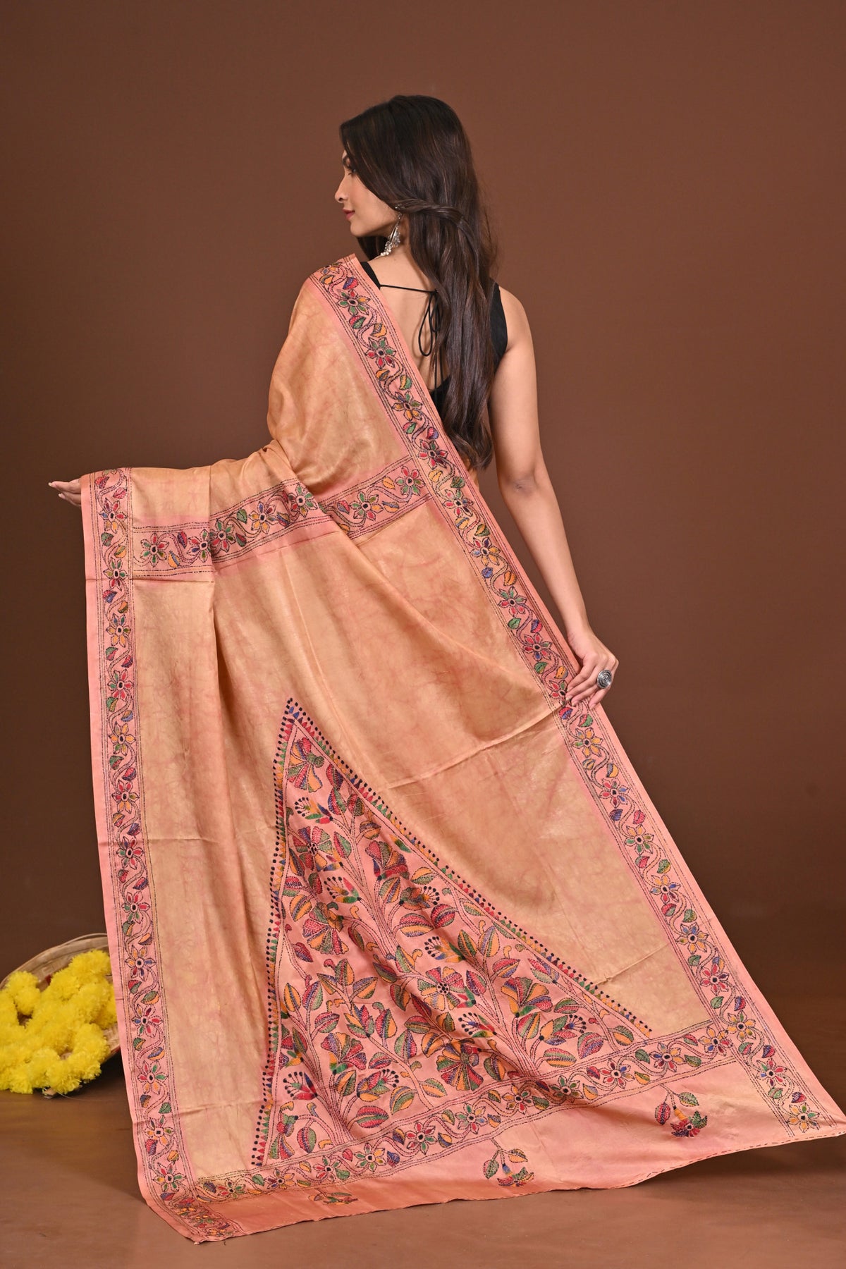 LAKSHMI BLENDED SILK KANTHA SAREE