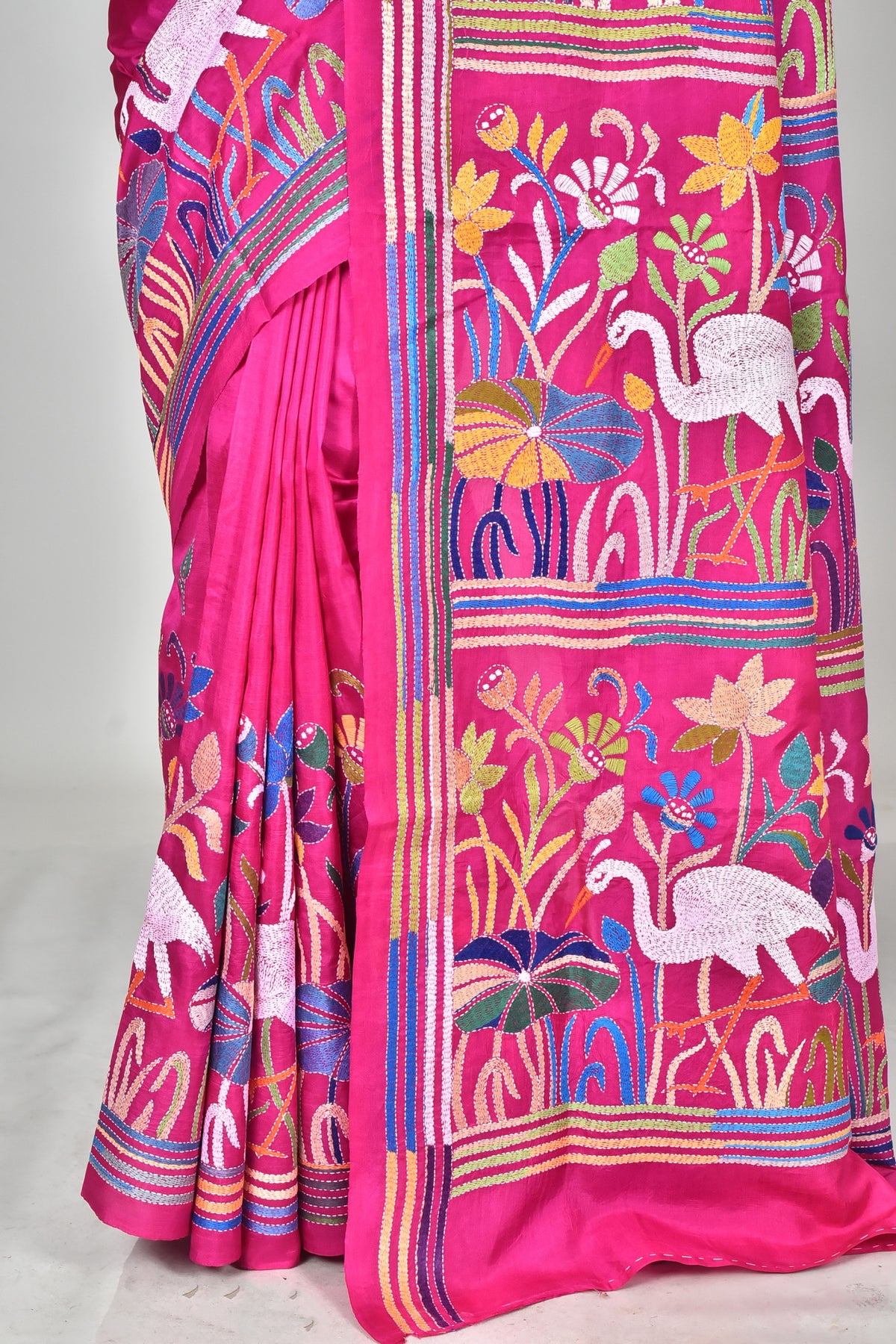 BANGALORE SILK  KANTHA SAREE