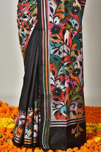 BANGALORE SILK  KANTHA SAREE
