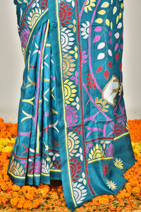 BANGALORE SILK  KANTHA SAREE