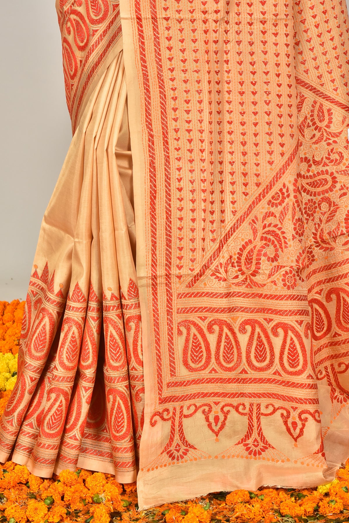 BANGALORE SILK  KANTHA SAREE