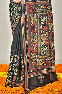 BANGALORE SILK  KANTHA SAREE
