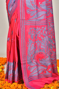 BANGALORE SILK  KANTHA SAREE