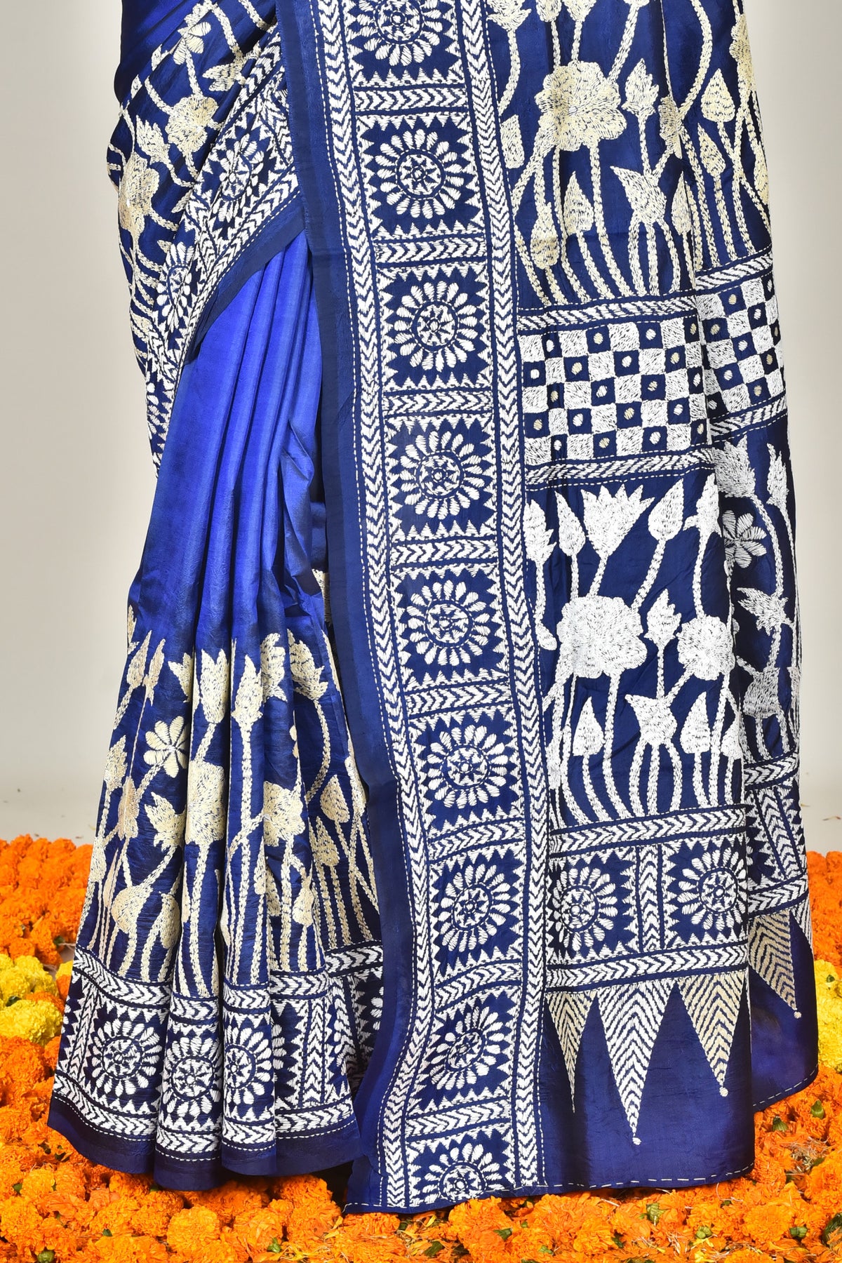 BANGALORE SILK  KANTHA SAREE