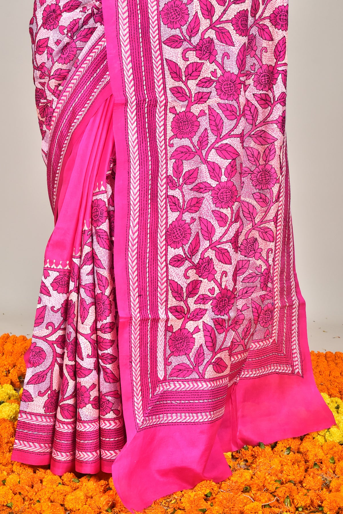 BANGALORE SILK  KANTHA SAREE