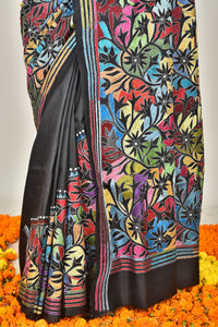 BANGALORE SILK KANTHA SAREE