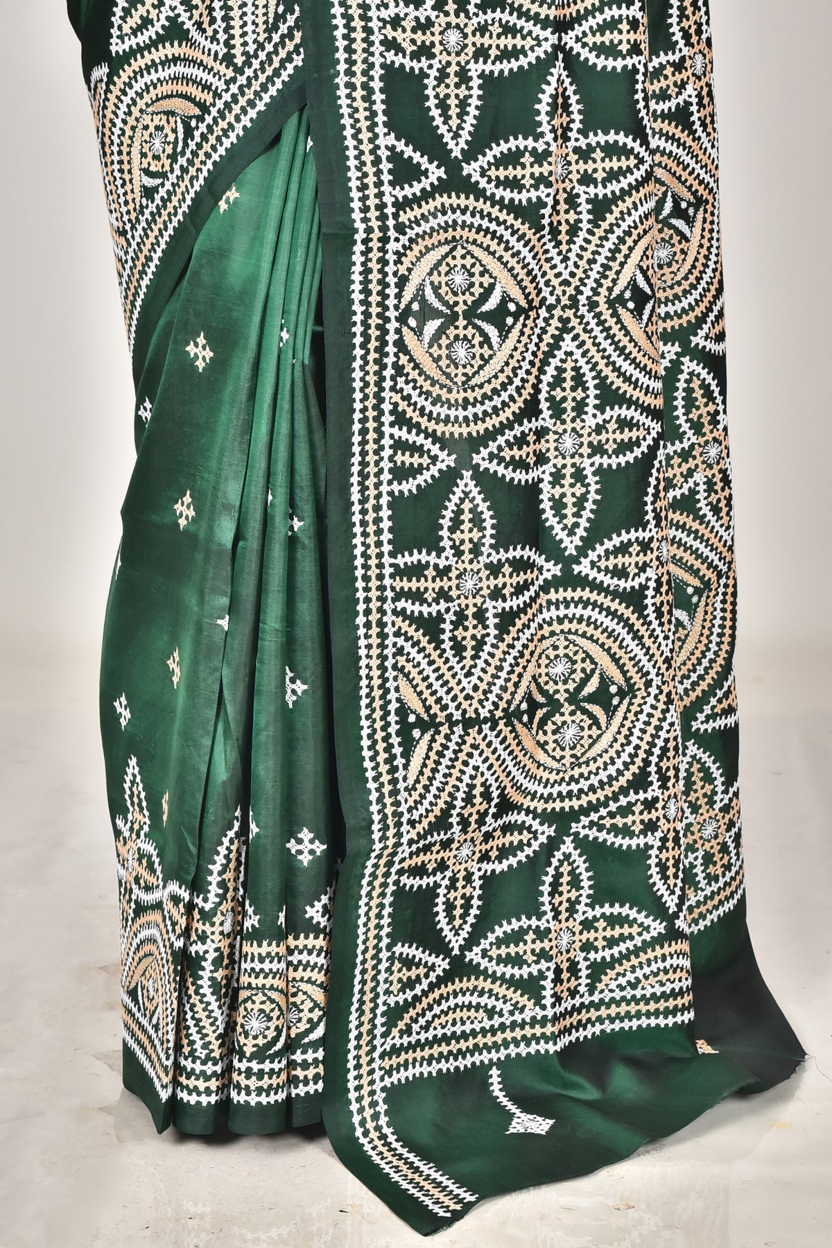 BANGALORE SILK GUJRATI STITCH SAREE