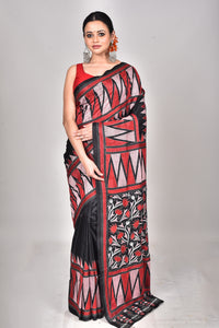 BANGALORE SILK KANTHA STITCH SAREE
