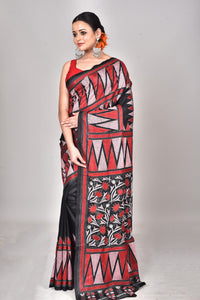 BANGALORE SILK KANTHA STITCH SAREE