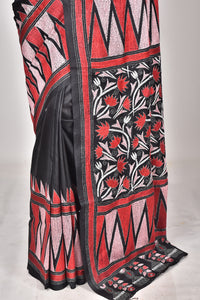 BANGALORE SILK KANTHA STITCH SAREE