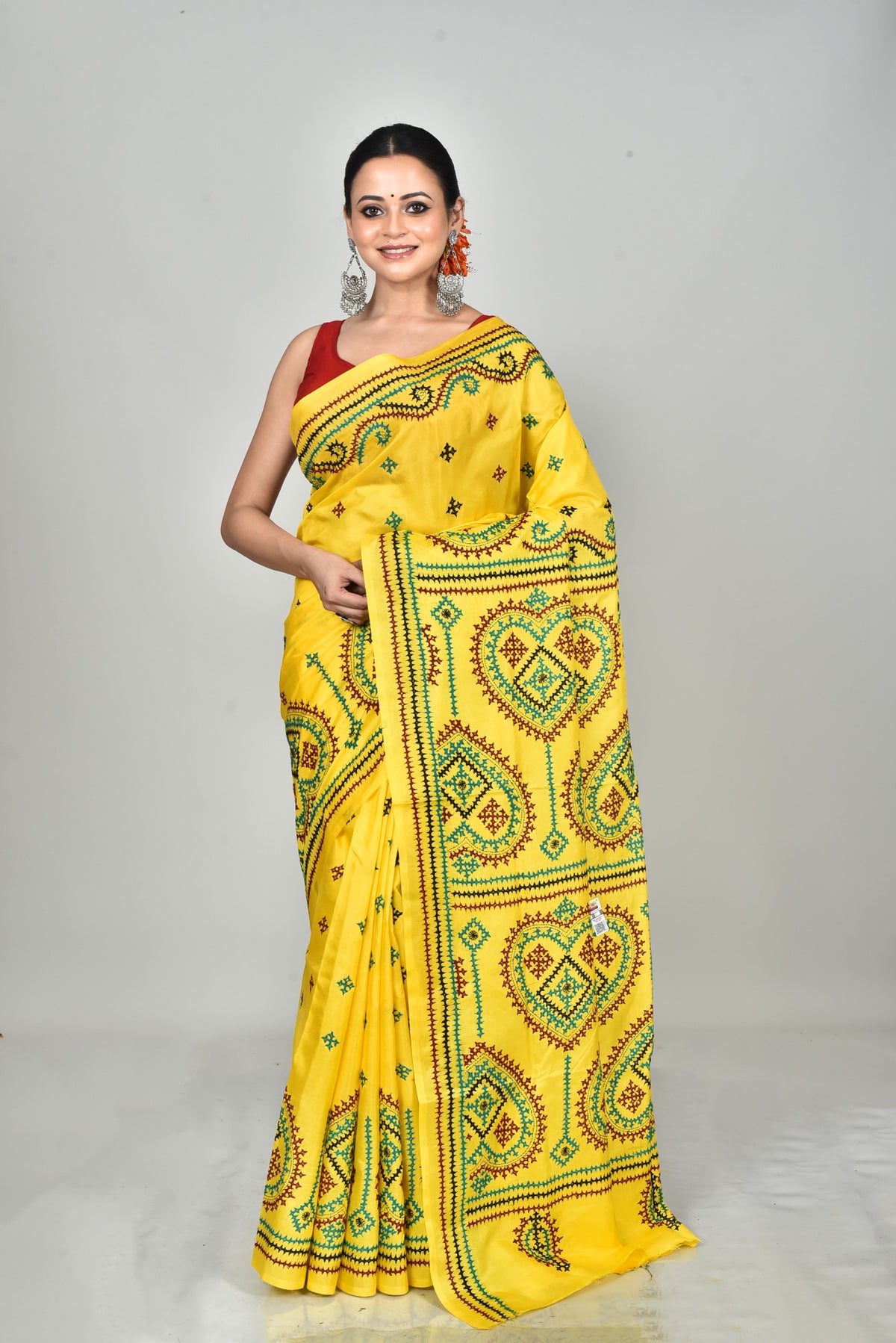 BANGALORE SILK GUJRATI STITCH SAREE